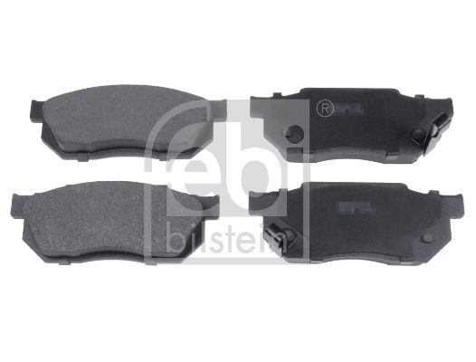 FEBI BILSTEIN 16299 Brake pad set Front Axle, with acoustic wear warning, with anti-squeak plate