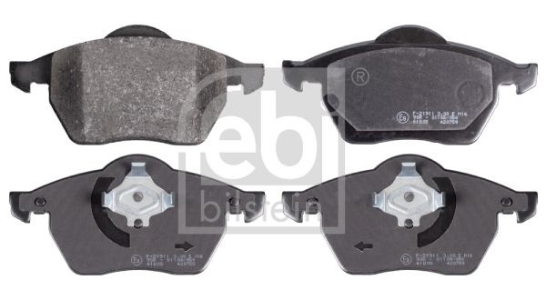 20676 FEBI BILSTEIN Front Axle, excl. wear warning contact, with piston clip Width: 74,2mm, Thickness 1: 20,3, 19,5mm Brake pads 16338 buy