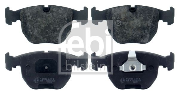 16345 Set of brake pads 21642 FEBI BILSTEIN Front Axle, prepared for wear indicator, with piston clip