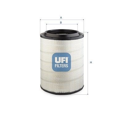 UFI 496mm, 233mm, 329mm, Filter Insert Length: 329mm, Width: 233mm, Height: 496mm Engine air filter 27.F18.00 buy