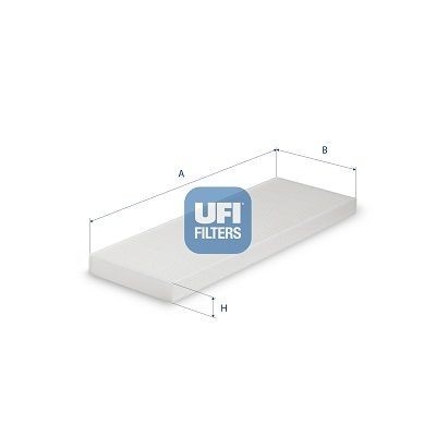 UFI Filter Insert, 448 mm x 153 mm x 30 mm Width: 153mm, Height: 30mm, Length: 448mm Cabin filter 53.509.00 buy