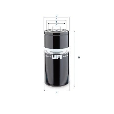 UFI 87.011.00 Filter, operating hydraulics 116 mm