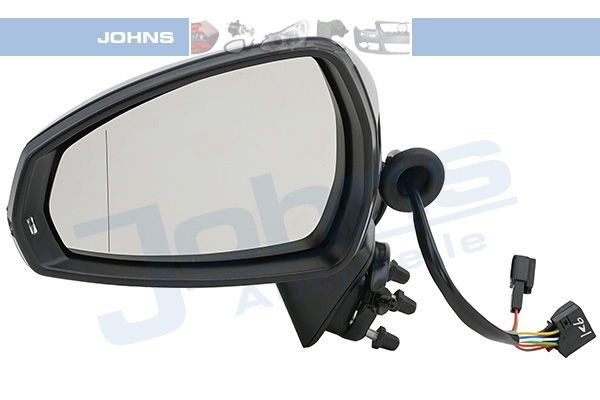 JOHNS Left, for electric mirror adjustment, Aspherical, Heatable, primed Side mirror 13 03 37-22 buy