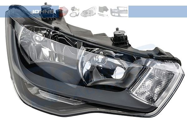13 46 10 JOHNS Headlight AUDI Right, H7/H1, with indicator, with motor for headlamp levelling