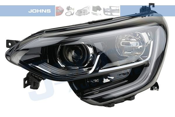 61 20 09-2 JOHNS Headlight RENAULT Left, H7/H7, with daytime running light (LED), without motor for headlamp levelling