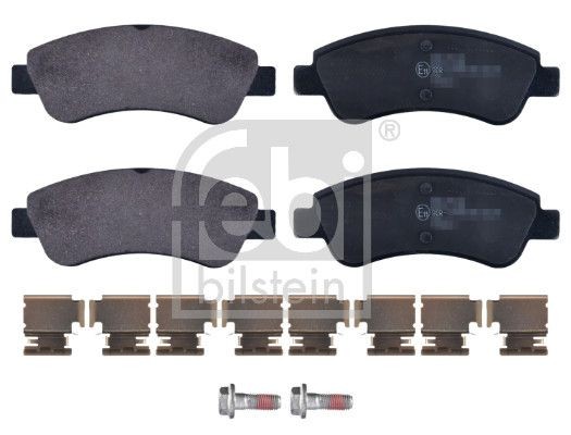FEBI BILSTEIN 16432 Brake pad set Front Axle, excl. wear warning contact, with fastening material