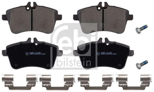 FEBI BILSTEIN 16529 Brake pad set Front Axle, prepared for wear indicator, with attachment material