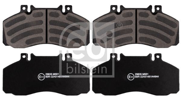 29835 FEBI BILSTEIN Front Axle, Rear Axle, prepared for wear indicator Width: 85,5mm, Thickness 1: 21,7mm Brake pads 16566 buy