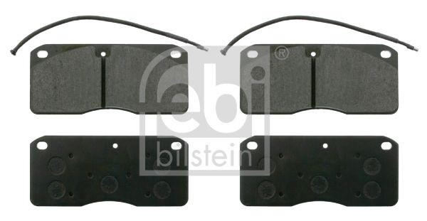 FEBI BILSTEIN 16572 Brake pad set Front Axle, Rear Axle, incl. wear warning contact
