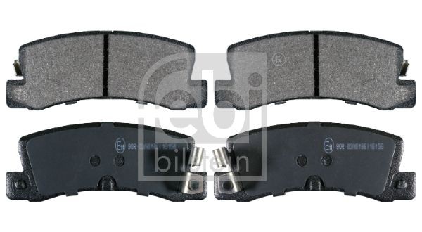 21833 FEBI BILSTEIN Rear Axle, with acoustic wear warning Width: 42,6mm, Thickness 1: 15,5mm Brake pads 16580 buy