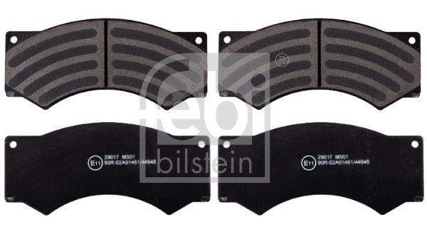 16604 FEBI BILSTEIN Brake pad set IVECO Front Axle