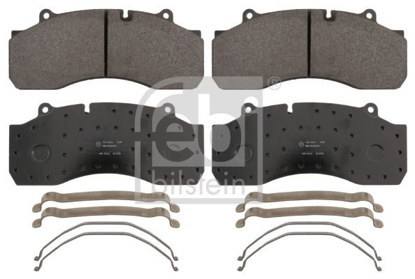 FEBI BILSTEIN 16635 Brake pad set Rear Axle, excl. wear warning contact, with attachment material