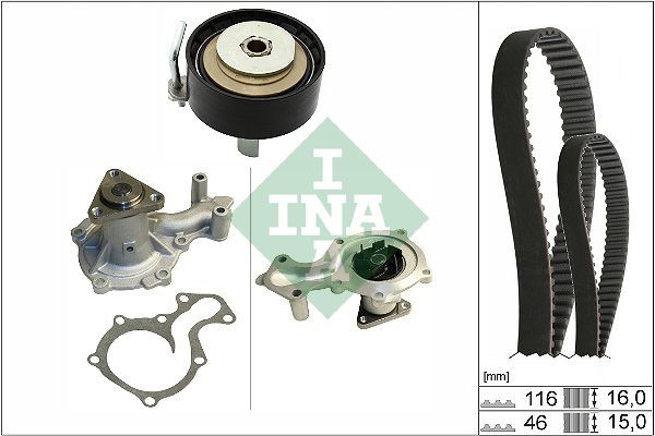 INA 530074530 Water pump + timing belt kit Ford Fiesta Mk7 1.0 EcoBoost 125 hp Petrol 2023 price