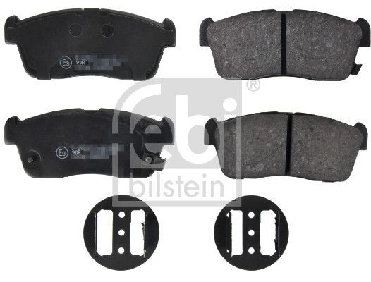 16662 FEBI BILSTEIN Brake pad set SUBARU Front Axle, with acoustic wear warning