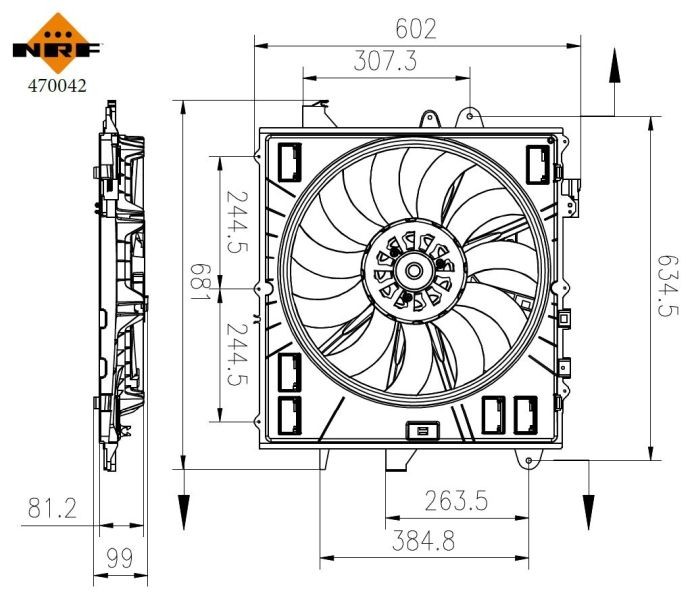 NRF 470042 CHEVROLET Radiator cooling fan in original quality