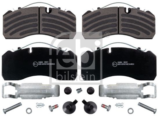 29093 FEBI BILSTEIN Front Axle, Rear Axle, with acoustic wear warning, with fastening material Width: 92,7mm, Thickness 1: 29,8mm Brake pads 16719 buy