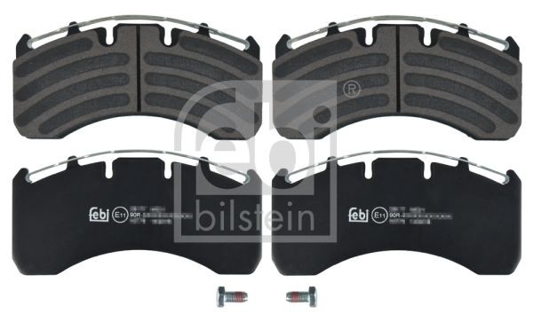 16779 FEBI BILSTEIN Brake pad set VOLVO Rear Axle, excl. wear warning contact, with fastening material