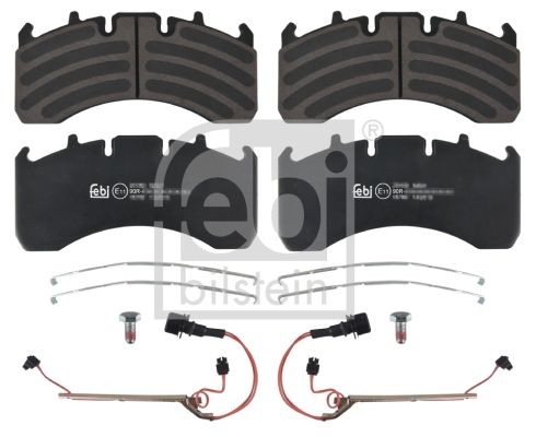 FEBI BILSTEIN 16780 Brake pad set Rear Axle, incl. wear warning contact, with fastening material