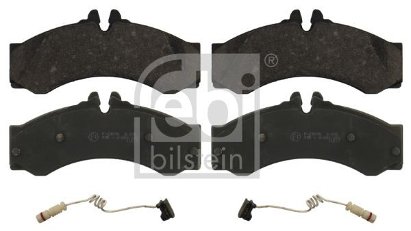 FEBI BILSTEIN 16811 Brake pad set incl. wear warning contact, with anti-squeak plate, with attachment material