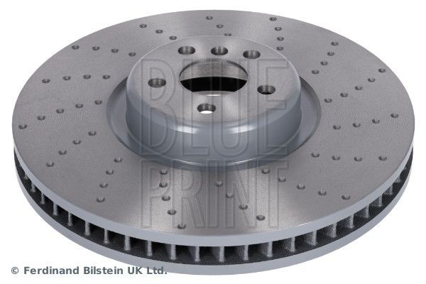 BLUE PRINT ADBP430142 Brake disc Front Axle Right, 395x36mm, 5x112, internally vented, slotted/perforated, Coated, High-carbon