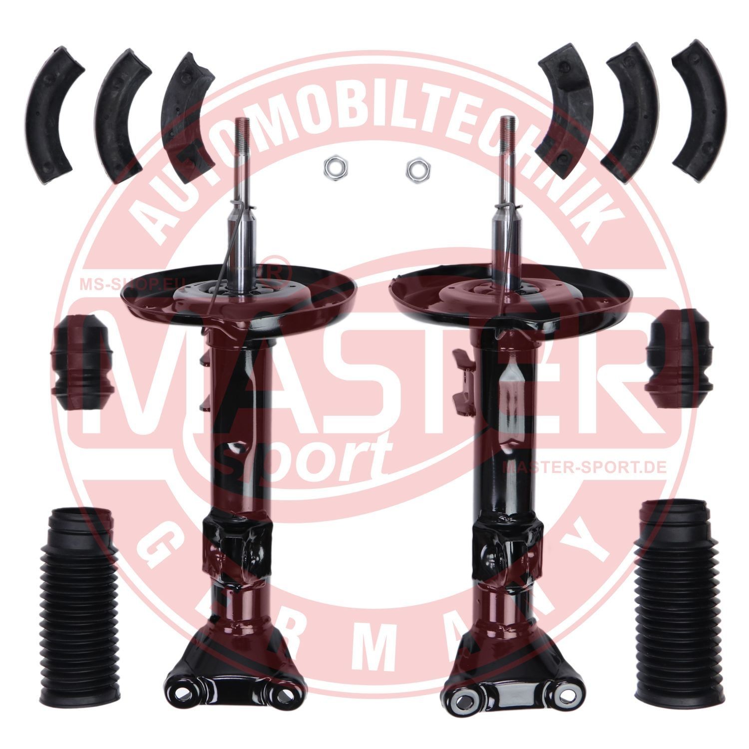 MASTER-SPORT Front Axle, Gas Pressure, Twin-Tube, Suspension Strut, Top pin, with rubber mount Shocks 16K003333 buy