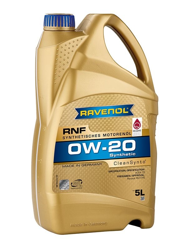 Engine oil RAVENOL 0W-20, 5l, Full Synthetic Oil longlife 1111153-005-01-999