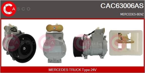 CASCO CAC63006AS Klimakompressor für MERCEDES-BENZ ACTROS MP2 / MP3 LKW in Original Qualität