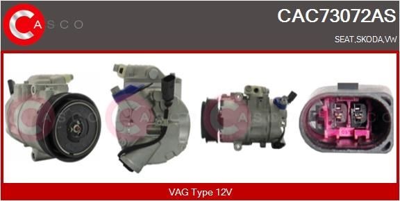 CASCO CAC73072AS Air conditioning compressor 6Q0820808