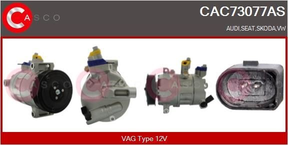 CASCO CAC73077AS Air conditioning compressor 1K0820859H