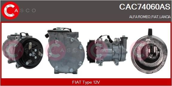 Alfa Romeo 166 Air conditioning compressor CASCO CAC74060AS cheap