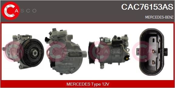 CASCO Air conditioning compressor CAC76153AS Mercedes-Benz B-Class 2012