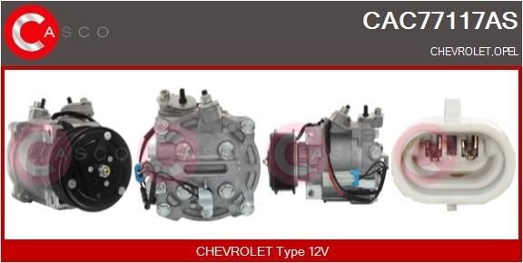 Chevrolet TRAX Air conditioning compressor CASCO CAC77117AS cheap