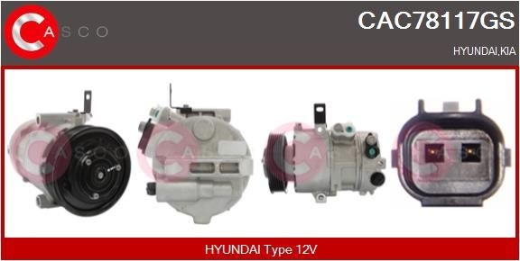 CASCO Air conditioning compressor HYUNDAI Tucson (TL, TLE) new CAC78117GS
