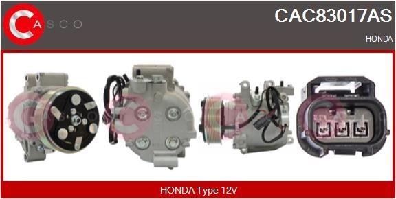 CASCO CAC83017AS Ac compressor Honda Accord Estate mk8