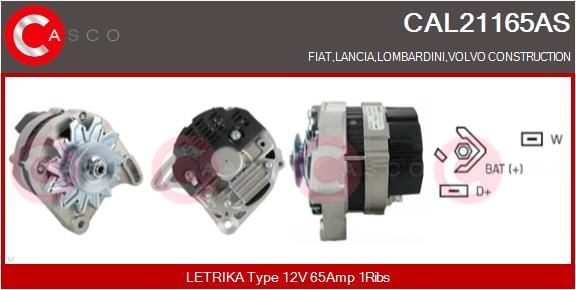CASCO CAL21165AS Alternator 2901239