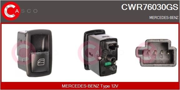 Original CASCO Window winder switch CWR76030GS for MERCEDES-BENZ A-Class