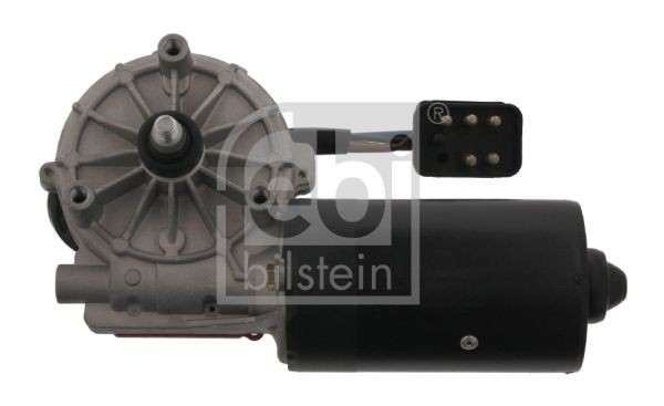 FEBI BILSTEIN 12V, Front, 40W, for left-hand drive vehicles, with cable Number of connectors: 5 Windscreen wiper motor 19848 buy