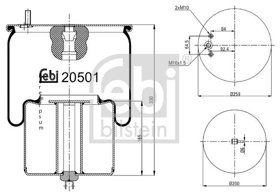 FEBI BILSTEIN Boot, air suspension 20501 buy