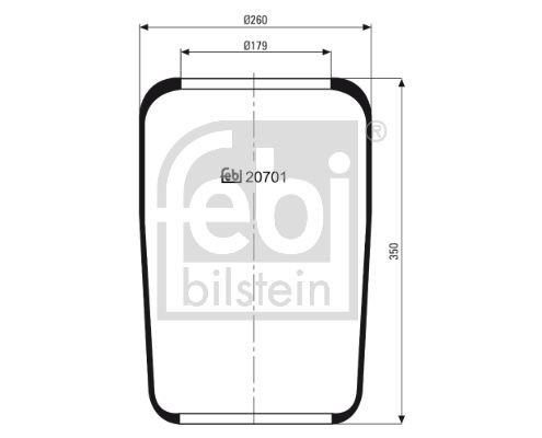 FEBI BILSTEIN 20701 Boot, air suspension Front axle both sides