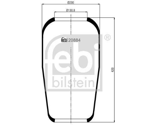 FEBI BILSTEIN Rear Axle both sides, Front axle both sides Boot, air suspension 20884 buy