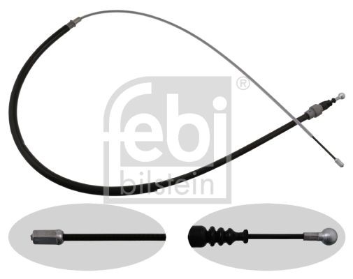 Original FEBI BILSTEIN Hand brake cable 24412 for AUDI A4