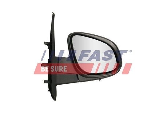 FAST FT88370 Wing mirror Right, black, Heatable, with thermo sensor, Aspherical, for electric mirror adjustment