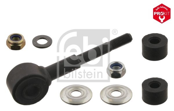 FEBI BILSTEIN 28188 Anti-roll bar link Front Axle Left, Front Axle Right, 125mm, M10 x 1,25 , Bosch-Mahle Turbo NEW, with nut, with washers, with bearing(s), Steel , black