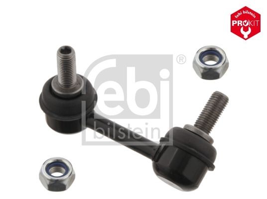 FEBI BILSTEIN 28462 Anti-roll bar link Rear Axle Right, 75mm, M10 x 1,25 , Bosch-Mahle Turbo NEW, with self-locking nut, Steel