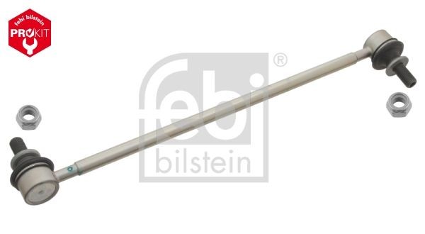 FEBI BILSTEIN 28513 Anti-roll bar link Front Axle Left, Front Axle Right, 360mm, M12 x 1,25 , Bosch-Mahle Turbo NEW, with self-locking nut, Steel , silver