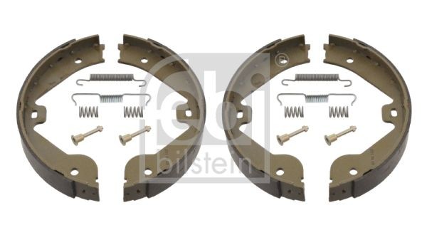 Emergency brake shoes FEBI BILSTEIN Rear Axle, with attachment material - 28730