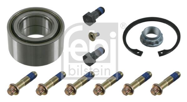 FEBI BILSTEIN 31036 Wheel bearing kit Rear Axle Left, Rear Axle Right, with axle nut, with retaining ring, with bolts/screws, 88 mm, Angular Ball Bearing