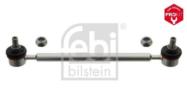 FEBI BILSTEIN 31717 Anti-roll bar link Front Axle Left, Front Axle Right, 253mm, M10 x 1,25 , Bosch-Mahle Turbo NEW, with self-locking nut, Steel , silver