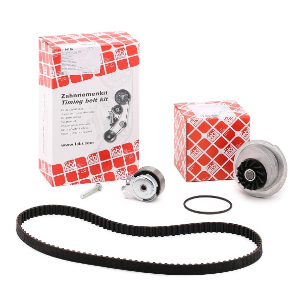 FEBI BILSTEIN 32717 Water pump and timing belt kit with water pump, Number of Teeth: 111, Width: 17 mm, with rounded tooth profile