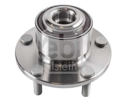 32868 FEBI BILSTEIN Wheel hub assembly MAZDA Front Axle Left, Front Axle Right, Wheel Bearing integrated into wheel hub, with integrated magnetic sensor ring, with ABS sensor ring, with wheel hub, 78, 138 mm, Angular Ball Bearing
